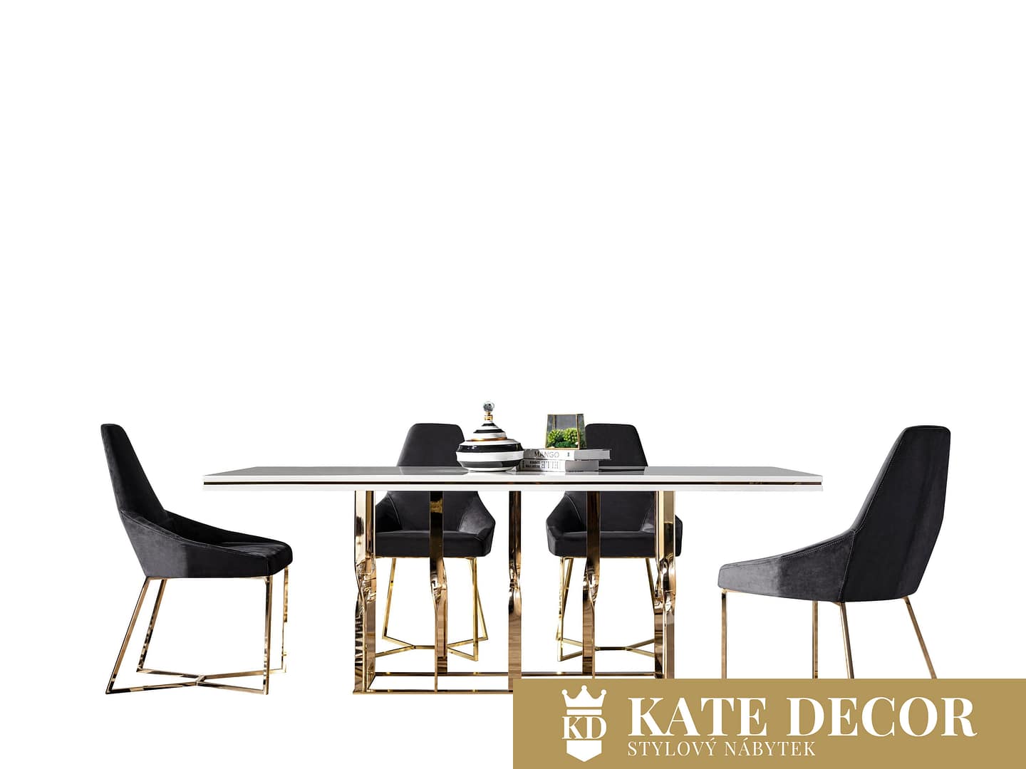 ZEN DINING ROOM SET (WHITE-GOLD) (11)